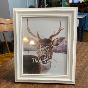 “5/$20” Thomasville rustic white picture frame 8 inches by 10 inches